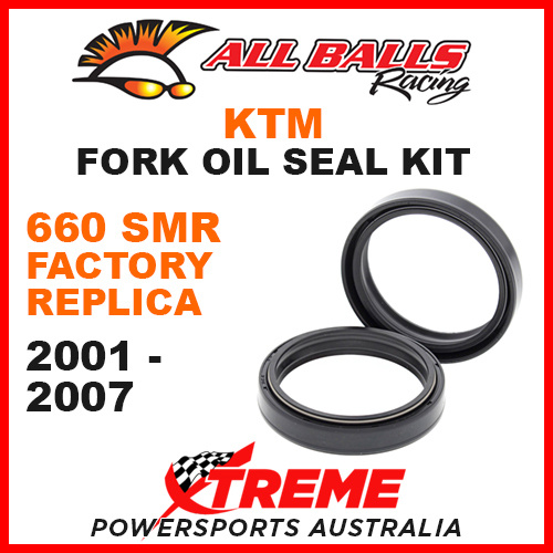 All Balls 55-131 KTM 660 SMR Factory Replica 2001-2007 Fork Oil Seal Kit 48x57.7x9.5/10.3