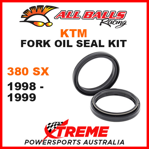 All Balls 55-134 KTM 380SX 380 SX 1998-1999 Fork Oil Seal Kit 50x59.6x7/10.5