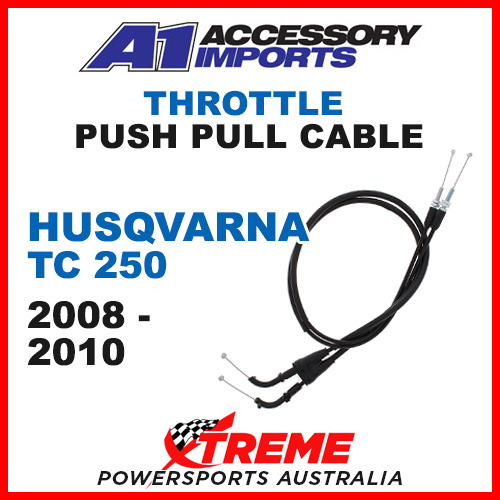 A1 Powerparts Husqvarna TC250 2008-2010 Throttle Push/Pull Cable 54-151-10