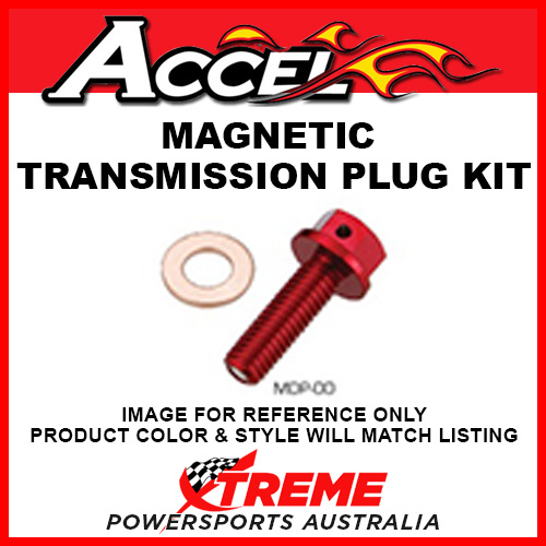 Accel 58.MTP-01-R Honda CRF250 R 2004-2016 6x1x10 Red MX Magnetic Sump Drain Plug
