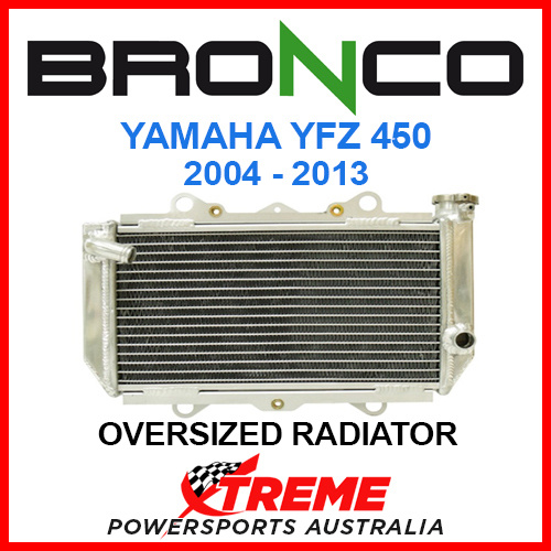 Psychic/Bronco YAMAHA YFZ450 YFZ 450 2004-2013 Core 95mm OVERSIZED Single Aluminium Radiator