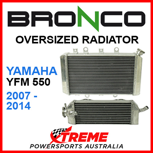 Psychic/Bronco YAMAHA YFM550 YFM 550 2007-2014 Core 98mm OVERSIZED Single Aluminium Radiator