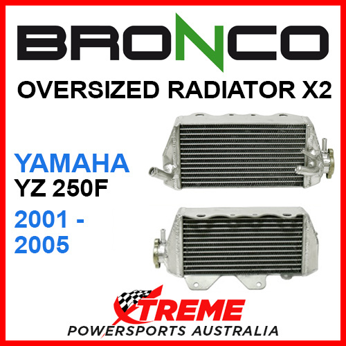 Psychic/Bronco YAMAHA YZ250F YZF250 2001-2005 OVERSIZED Dual Radiator