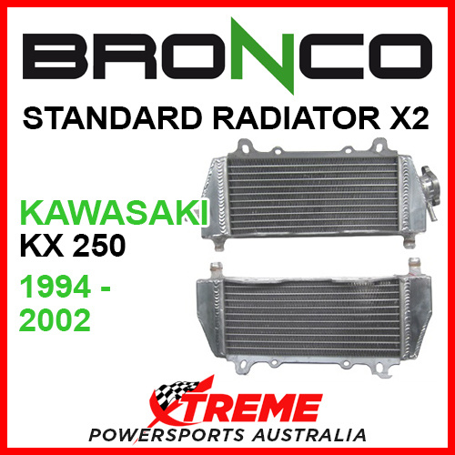 Psychic/Bronco KAWASAKI KX250 KX 250 1994-2002 STANDARD Dual Radiator