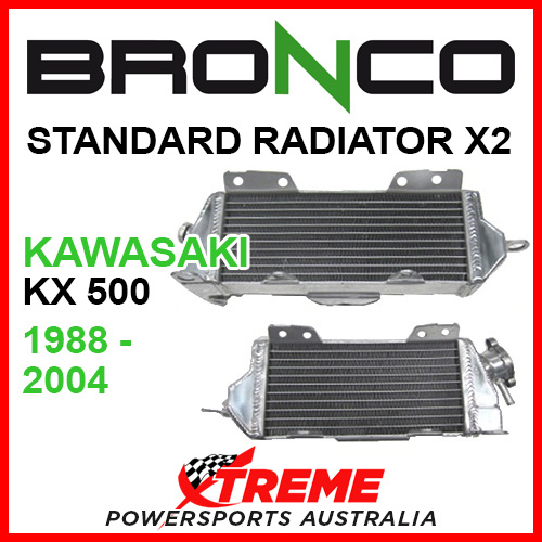 Psychic/Bronco KAWASAKI KX500 KX 500 1988-2004 STANDARD Dual Radiator