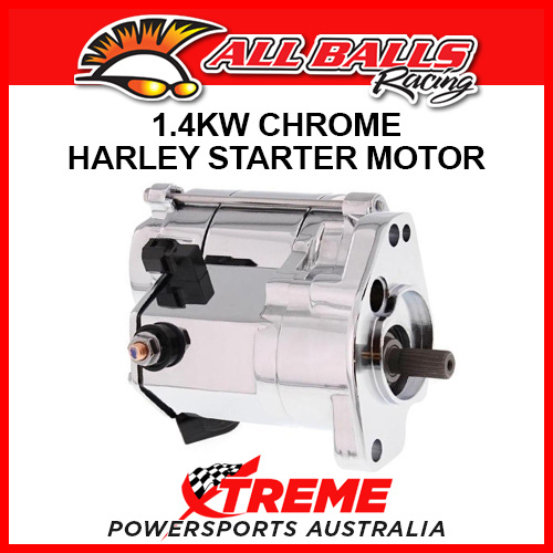 All Balls 80-1002 HD Softail Custom FXSTC 1989–1998 1.4kW Chrome Starter Motor