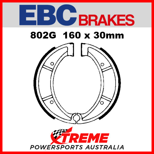 EBC Rear Grooved Brake Shoe Husqvarna WR 250 1980-1984,1987-1988 802G