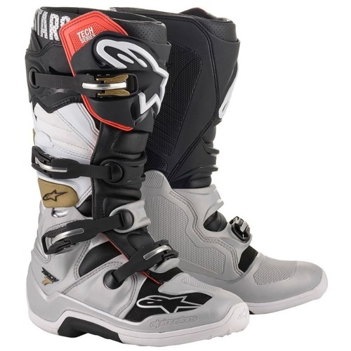 Astars tech7 boot sz9 - blk slv wht gold