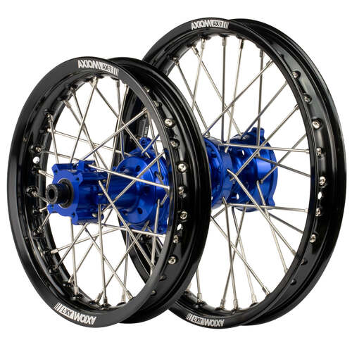 Axiom 14/12 Black/Blue Wheel Set for Yamaha YZ65 2018-2024