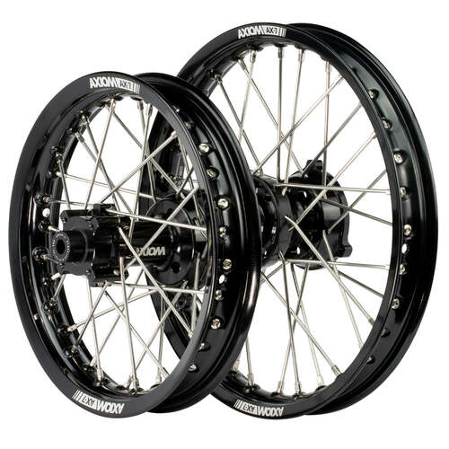 Axiom 14/12 Black/Black Wheel Set for Yamaha YZ65 2018-2024