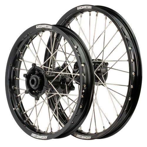 Axiom 17/14 Black/Blue Wheel Set for Gas-Gas MC85 2021-2024