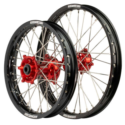 Axiom 17/17 Black/Red Wheel Set for KTM 85SX 2021-2024