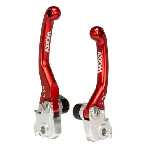 Axiom Red Brake & Clutch Flex Pivot Lever Set for Husqvarna TE300 2014-2016