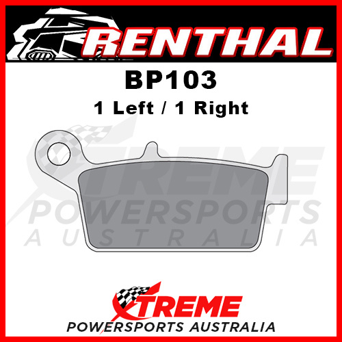 Renthal Gas-Gas EC 200 2000-2008 RC-1 Works Sintered Rear Brake Pad BP103