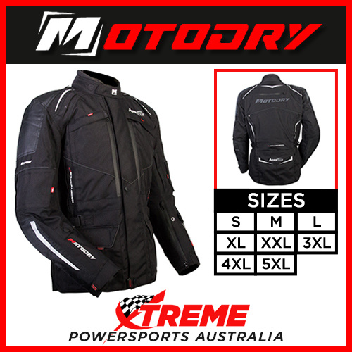 Mens Motorcycle Jacket Advent Tour Black Motodry Small