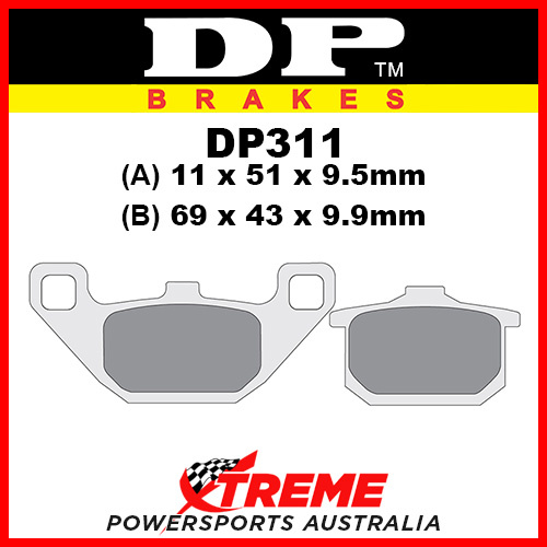 DP Brakes Kawasaki EL 252 1996-2003 Sintered Metal Front Brake Pad