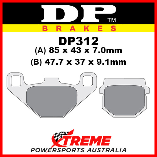 DP Brakes Adly 50 RS Supersonic 06-08 Sintered Metal Rear Brake Pad