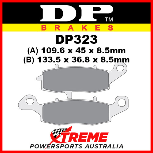 Kawasaki ZR 250 B6 2002 DP Brakes Front Sintered Metal Brake Pad