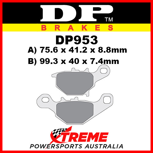 For Suzuki RM85 Large 19" wheel 05-15 DP Brakes Sintered Metal Rear Brake Pad