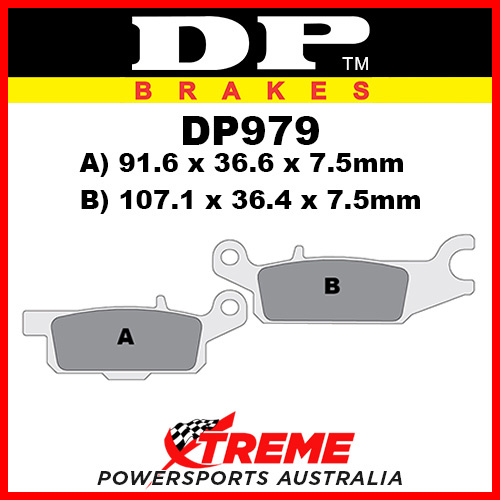 Yamaha YFM 250 Raptor 08-09 DP Brakes Sintered Metal Brake Pad