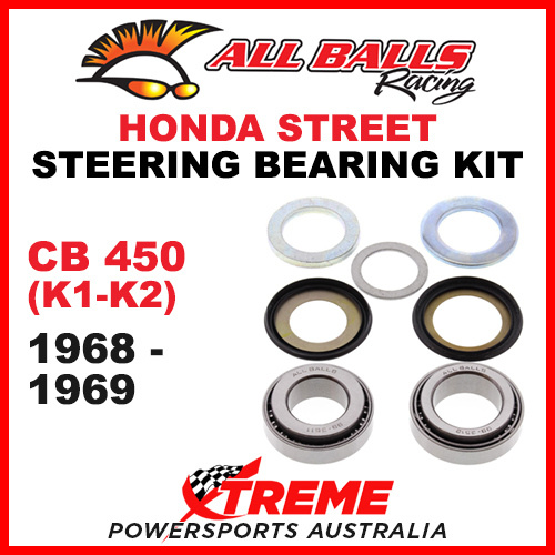 All Balls 22-1011 Honda CB450 K1-K2 1968-1969 Steering Head Stem Bearing Kit