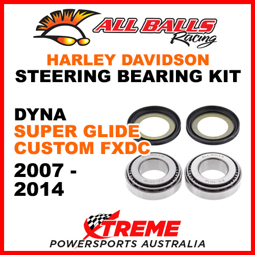 22-1032 HD Dyna Super Glide Custom FXDC 2007-2014 Steering Head Stem Bearing Kit