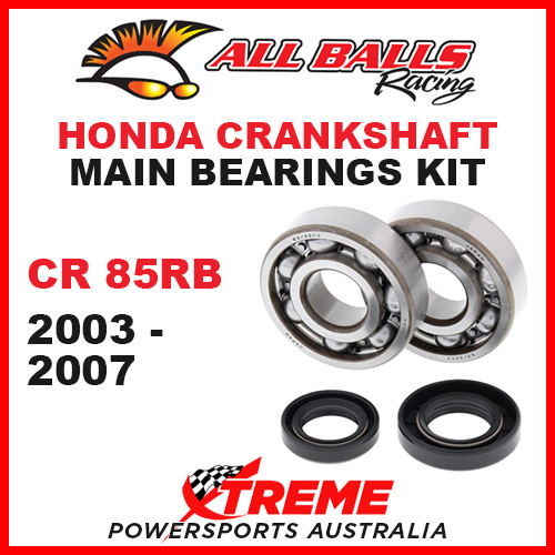 All Balls 24-1002 Honda CR85RB CR 85RB 2003-2007 Crankshaft Main Bearings