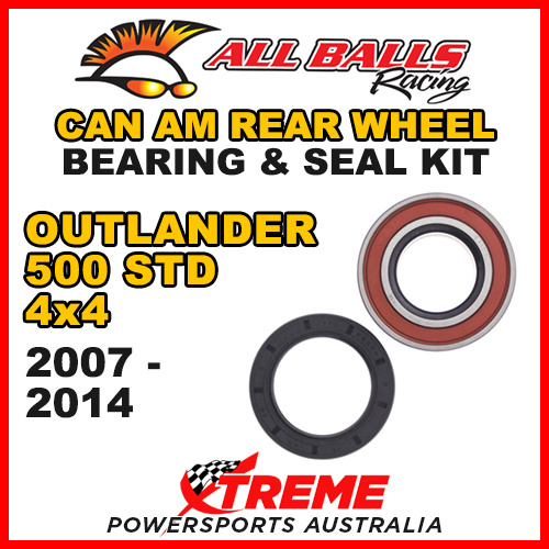 25-1516 ATV REAR WHEEL BEARING KIT CAN AM OUTLANDER 500 STD 4X4 2007-2014