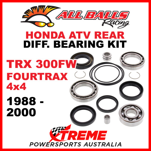 25-2010 HONDA TRX300FW FOURTRAX 4x4 1988-2000 REAR DIFFERENTIAL BEARING KIT