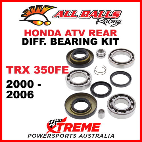 25-2012 HONDA TRX350FE 2000-2006 ATV REAR DIFFERENTIAL BEARING & SEAL KIT