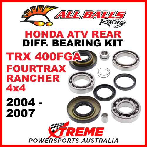 25-2012 HONDA TRX400FGA FOURTRAX RANCHER 4X4 04-07 REAR DIFFERENTIAL BEARING KIT