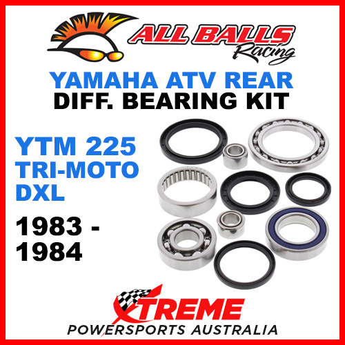 25-2030 Yamaha YTM225 TriMoto DXL 83-84 ATV Rear Differential Bearing & Seal Kit