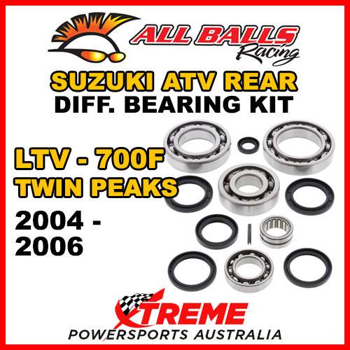 25-2062 For Suzuki LTV700F TWIN PEAKS 04-06 ATV REAR DIFFERENTIAL BEARING & SEAL KIT