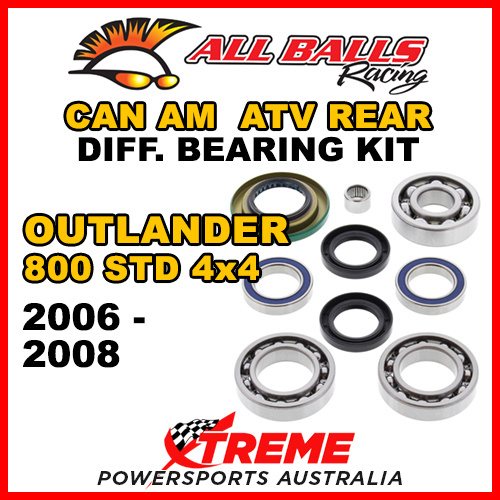 25-2068 Can Am Outlander 800 STD 4x4 2006-2008 ATV Rear Differential Bearing Kit