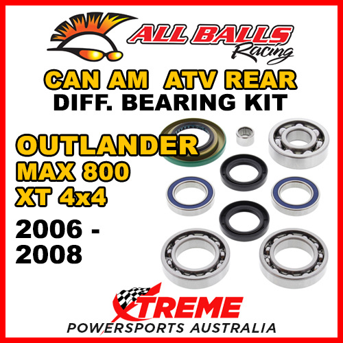 25-2068 Can Am Outlander MAX 800 XT 4x4 06-08 ATV Rear Differential Bearing Kit