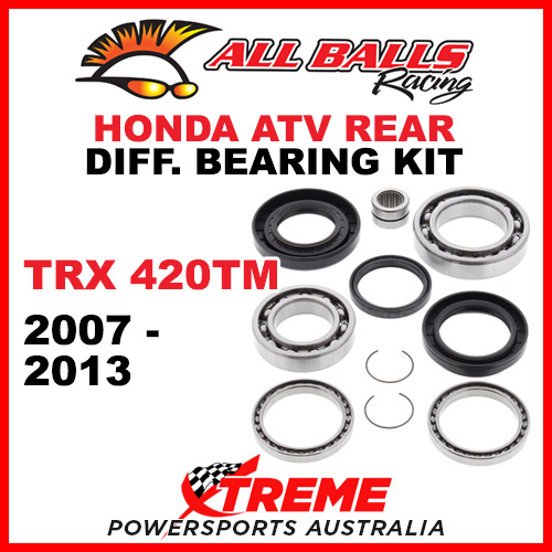 25-2070 HONDA TRX420TM 2007-2013 ATV REAR DIFFERENTIAL BEARING & SEAL KIT