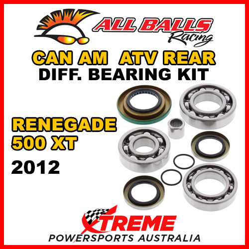 25-2086 Can Am Renegade 500 XT 2012 ATV Rear Differential Bearing Kit