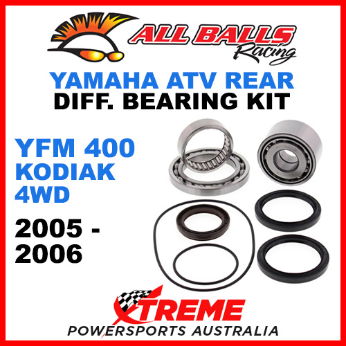 25-2097 Yamaha YFM 400 kodiak 4wd 05-06 ATV Rear Differential Bearing Kit