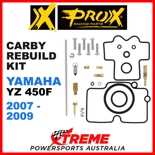 Pro-X Carb Carburetor Repair Kit for Yamaha YZ450F YZF450 2007 2008 2009