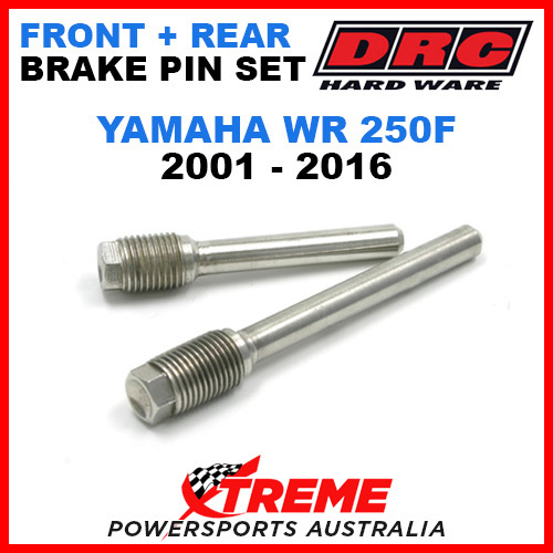 DRC Yamaha WR250F WR 250F 2001-16 Front Rear Stainless Brake Pin Set D58-33-201