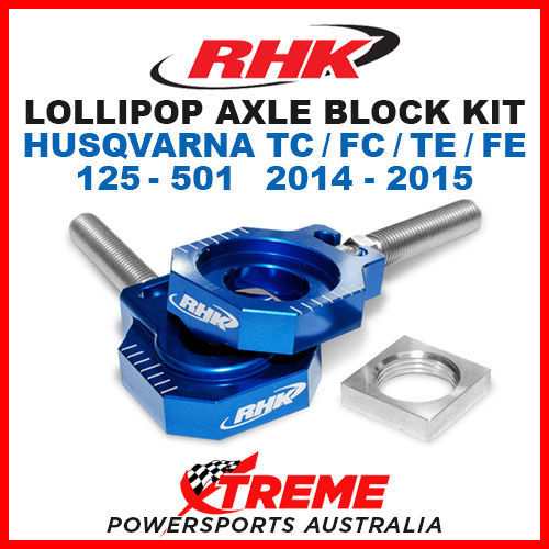 RHK LOLLIPOP AXLE BLOCK BLUE HUSQVARNA TC FC TE FE 125 250 350 450 501 14-2015