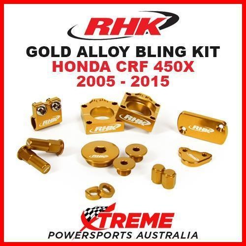 RHK MX GOLD ALLOY BLING KIT HONDA CRF450X CRF 450X 2005-2015 DIRT BIKE MOTO