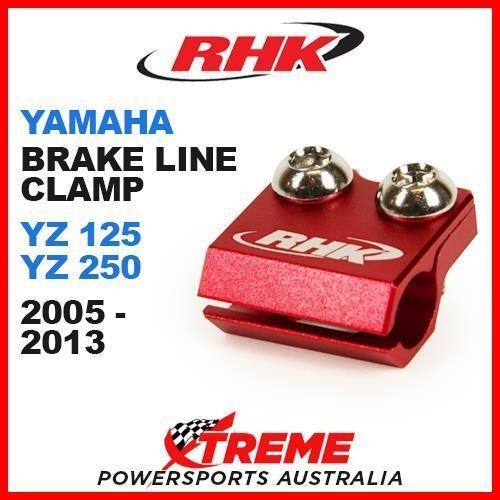 RHK MX RED BRAKE LINE CLAMP MOTOCROSS YAMAHA YZ125 YZ250 YZ 125 250 2005-2013