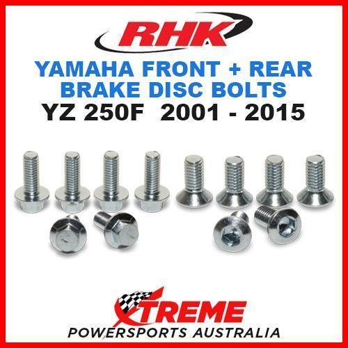 RHK FRONT + REAR HEAVY DUTY BRAKE DISC BOLTS YAMAHA YZ250F YZF250 2001-2015 MOTO