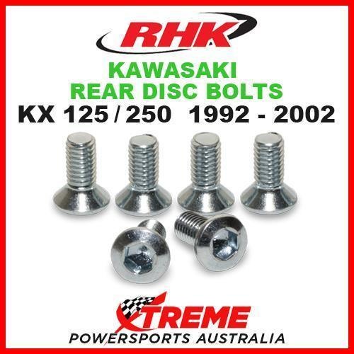 RHK MX REAR HEAVY DUTY BRAKE DISC BOLT SET KAWASAKI KX125 KX250 1992-2002 MOTO