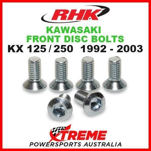 RHK MX FRONT HEAVY DUTY BRAKE DISC BOLT SET KAWASAKI KX125 KX250 1992-2003 MOTO