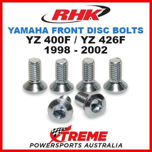 RHK MX FRONT HEAVY DUTY BRAKE DISC BOLT SET YAMAHA YZ400F YZ426F 1998-2002 MOTO