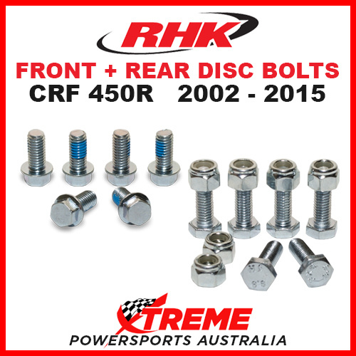 RHK FRONT + REAR HEAVY DUTY BRAKE DISC BOLT SET HONDA CRF450R CRF 450R 2002-2015