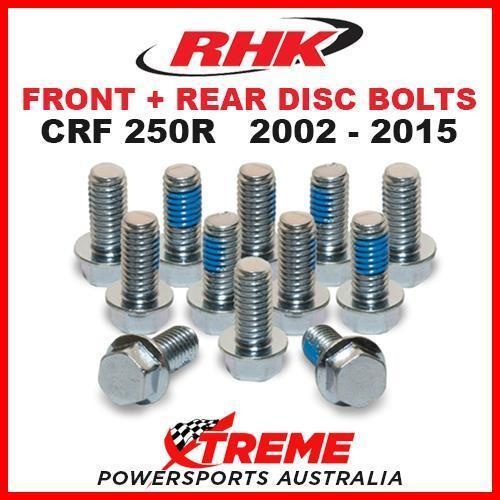 RHK FRONT + REAR HEAVY DUTY BRAKE DISC BOLT SET HONDA CRF250R CRF 250R 2002-2015