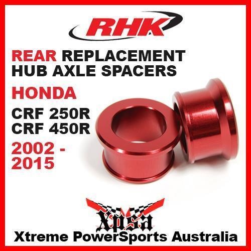 RHK REPLACEMENT AXLE SPACER REAR HONDA CRF250R CRF 250R CRF450R 450R 02-2015 RED